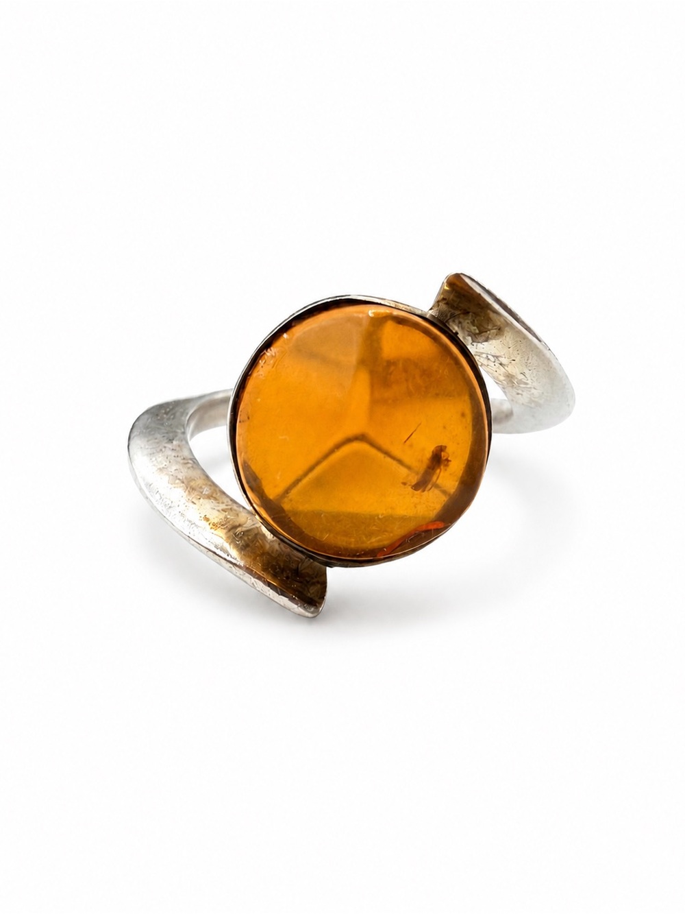Amber Eclipse Ring — Size 7.5